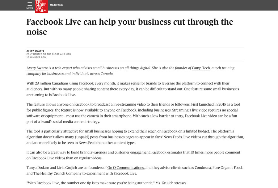 Facebook Live can help your business cut through the noise