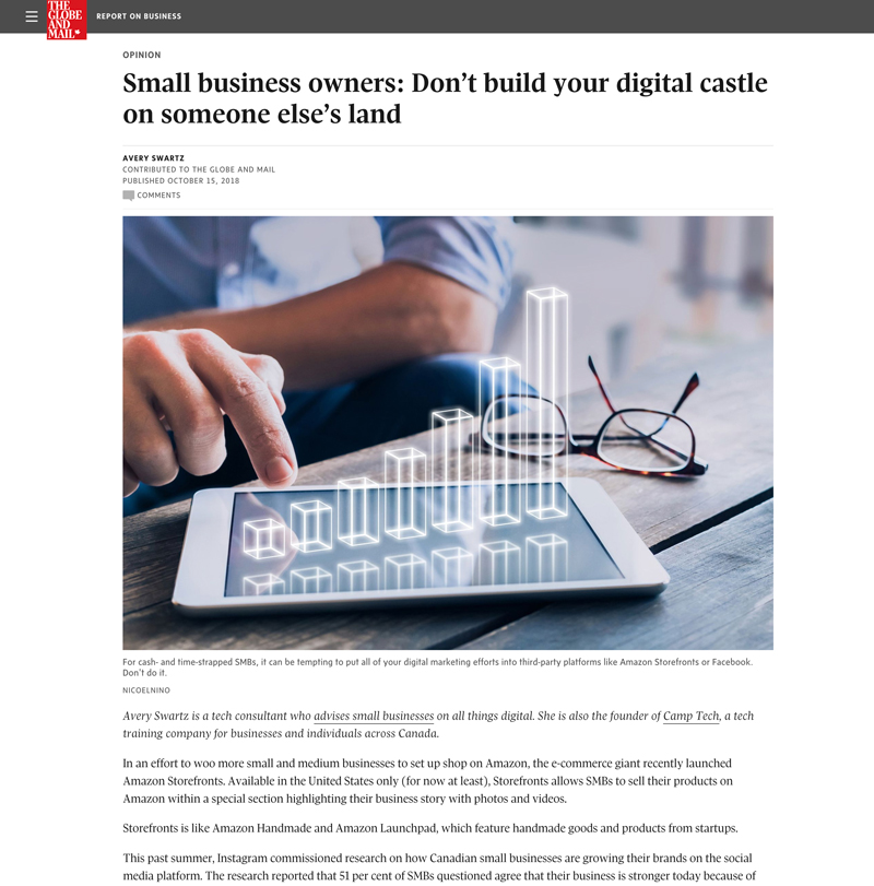 Small business owners: Don’t build your digital castle on someone else’s land