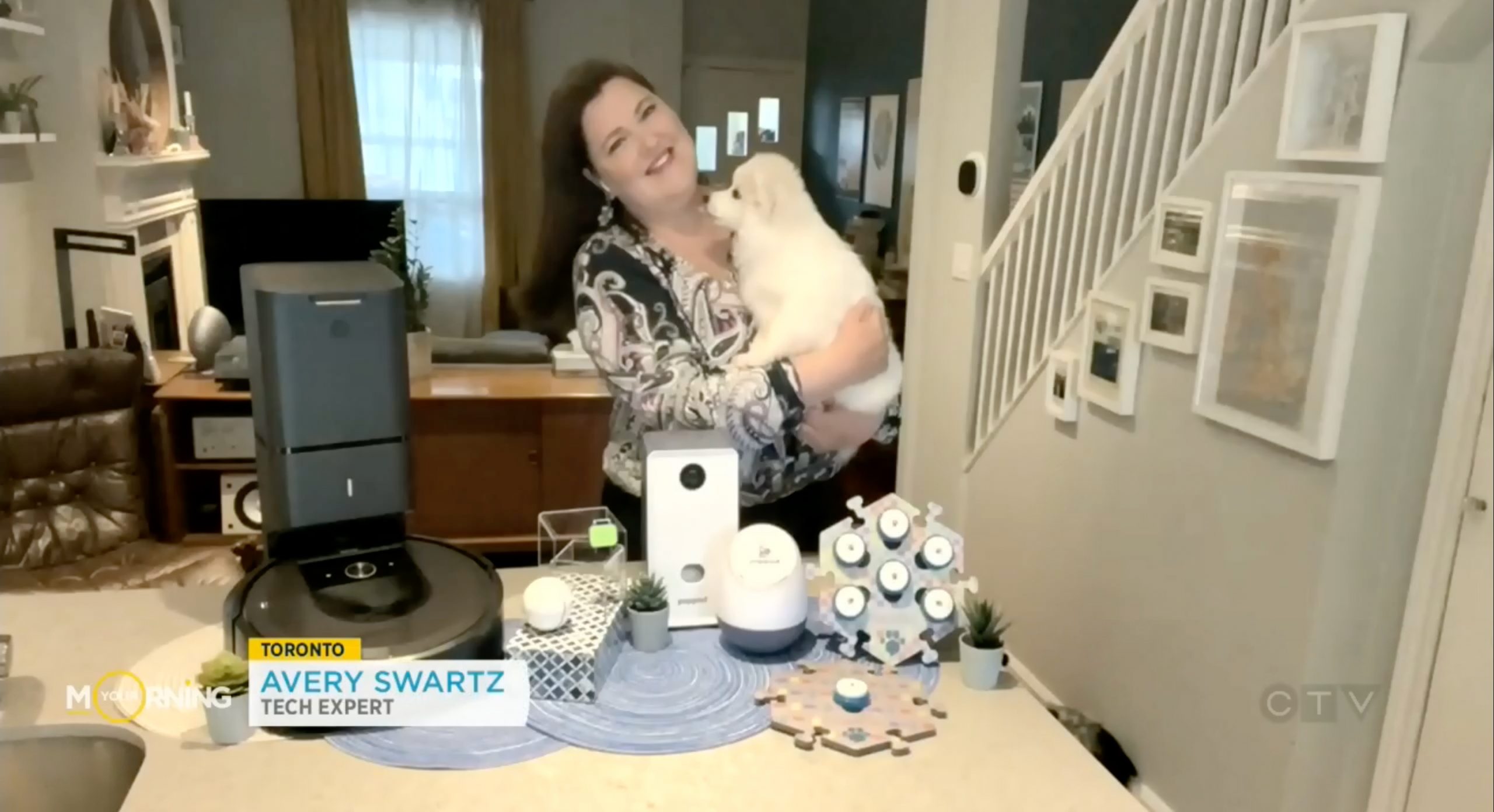 Avery Swartz and her puppy Tess on CTV Your Morning